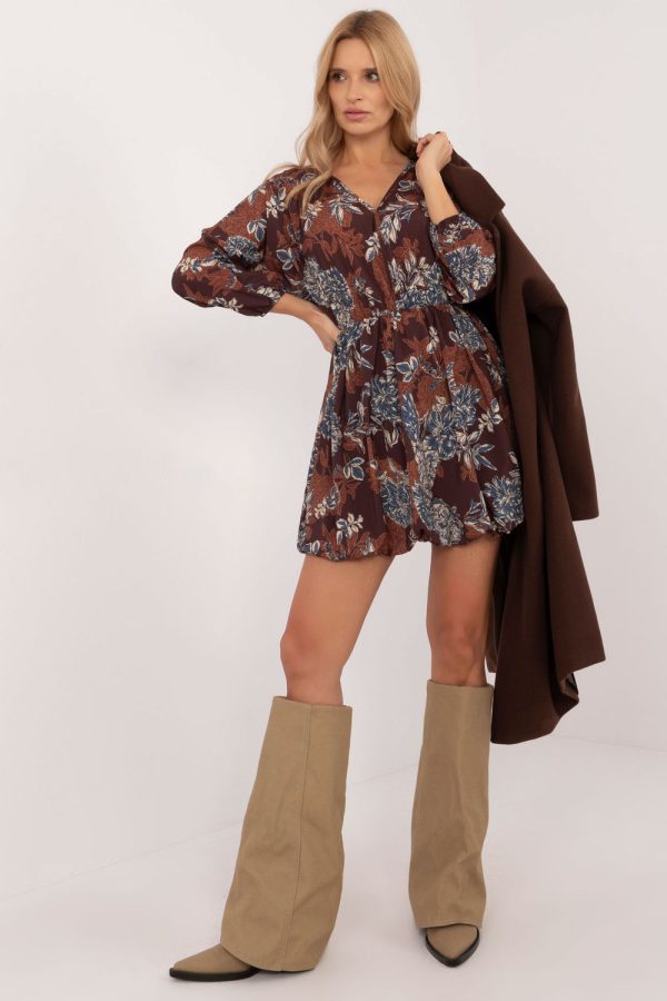 brown Daydress model 202011 Italy Moda
