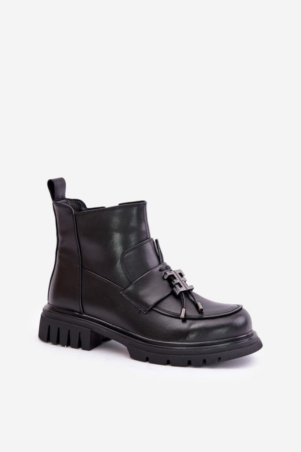 Black Boots in Women`s Ankle Boots & Booties with Fabric, Warmers, Footbed, Upper Height and Heel Height