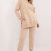 Beige Set in Pants, Trousers, Shorts with Cotton and Polyester