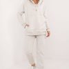 Grey Set in Pants, Trousers, Shorts with Cotton and Polyester