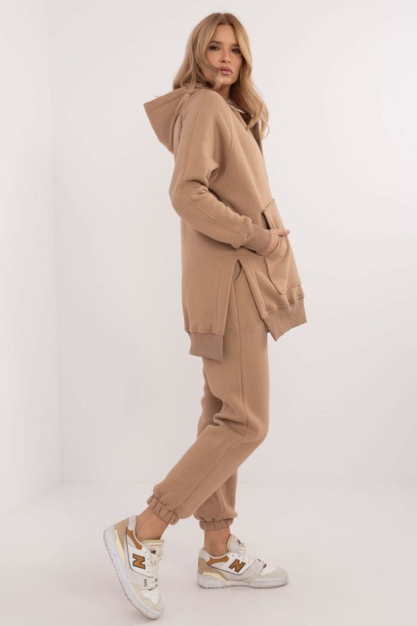 Beige Set in Pants, Trousers, Shorts with Cotton and Polyester