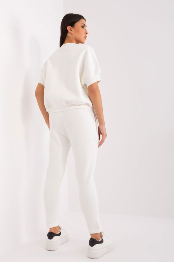 Beige Set in Pants, Trousers, Shorts with Cotton and Polyester