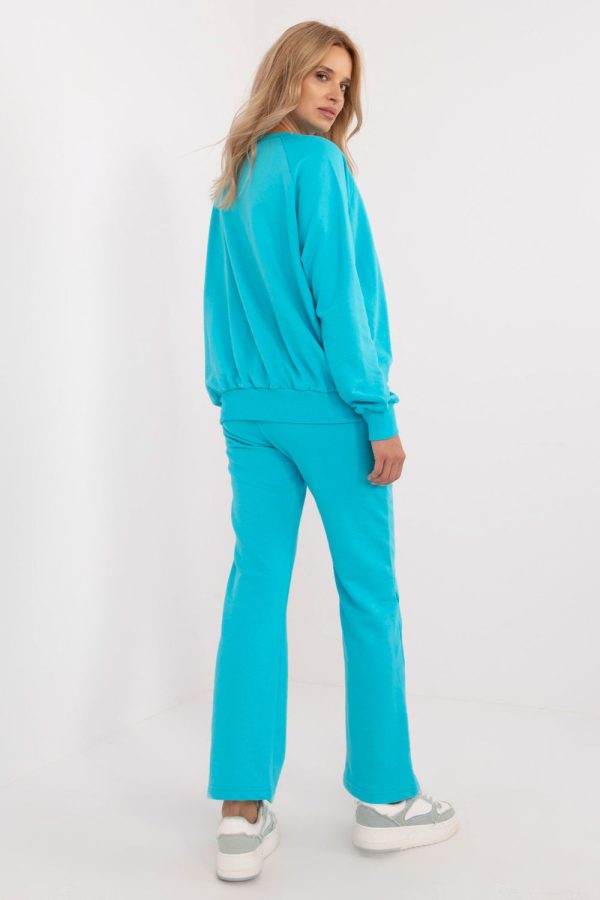 Blue Set in Pants, Trousers, Shorts with Cotton and Polyester