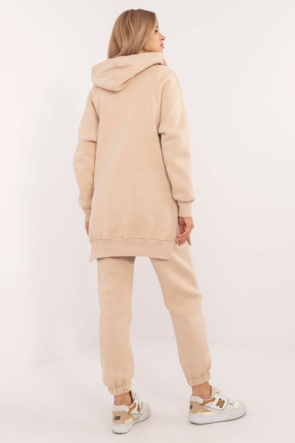 Beige Set in Pants, Trousers, Shorts with Cotton and Polyester