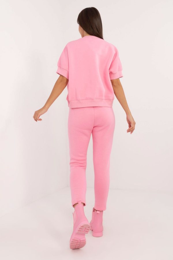 Pink Set in Pants, Trousers, Shorts with Cotton and Polyester