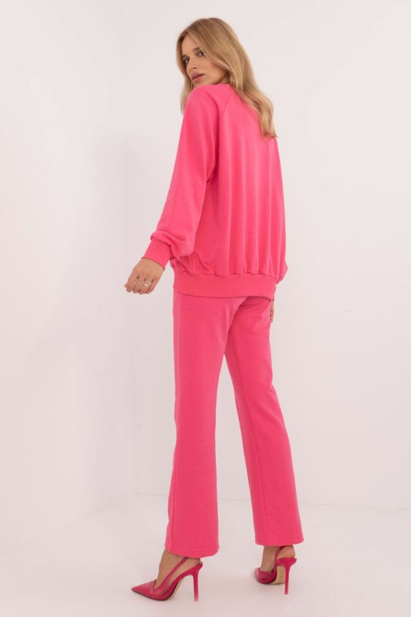 Pink Set in Pants, Trousers, Shorts with Cotton and Polyester
