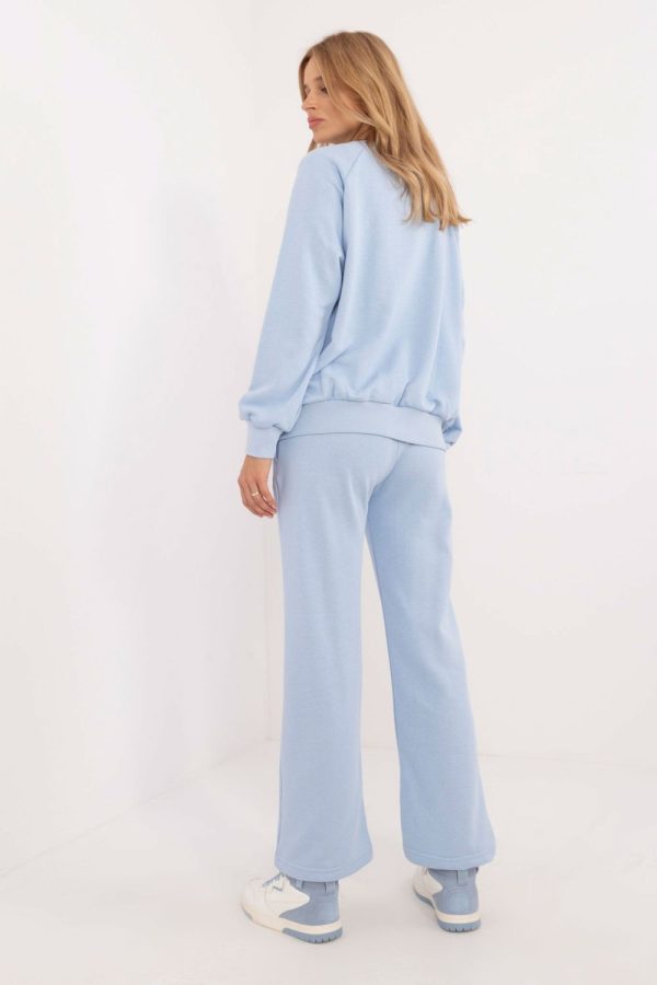 Blue Set in Pants, Trousers, Shorts with Cotton and Polyester