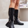 Black Thigh-Hight Boots in Over The Knee High Boots, Thigh High Boots with Fabric, Warmers, Footbed, Upper Height and Heel Height