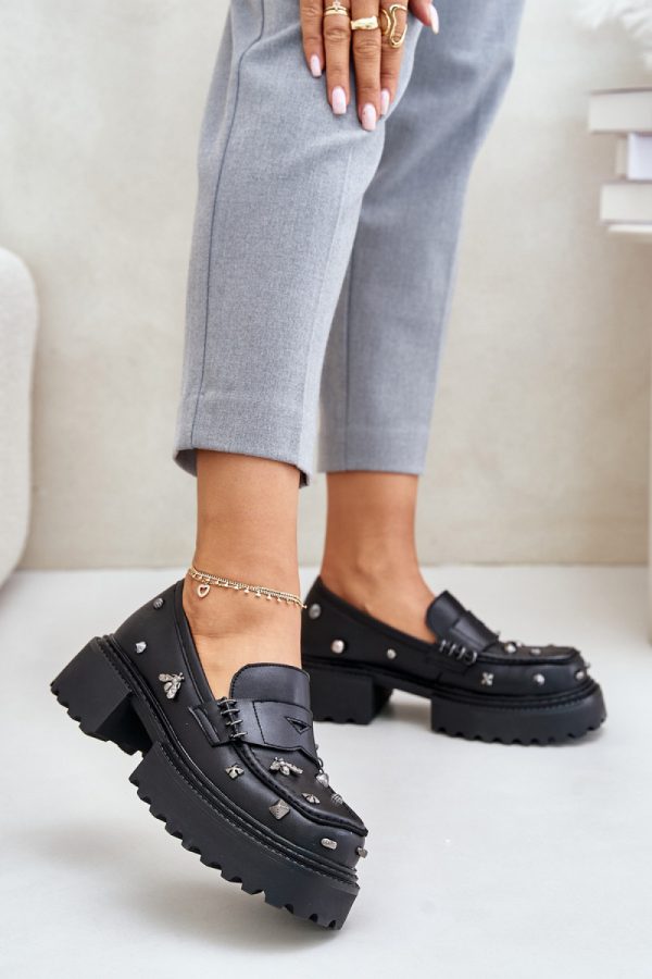 black Half shoes model 202135 Step in style