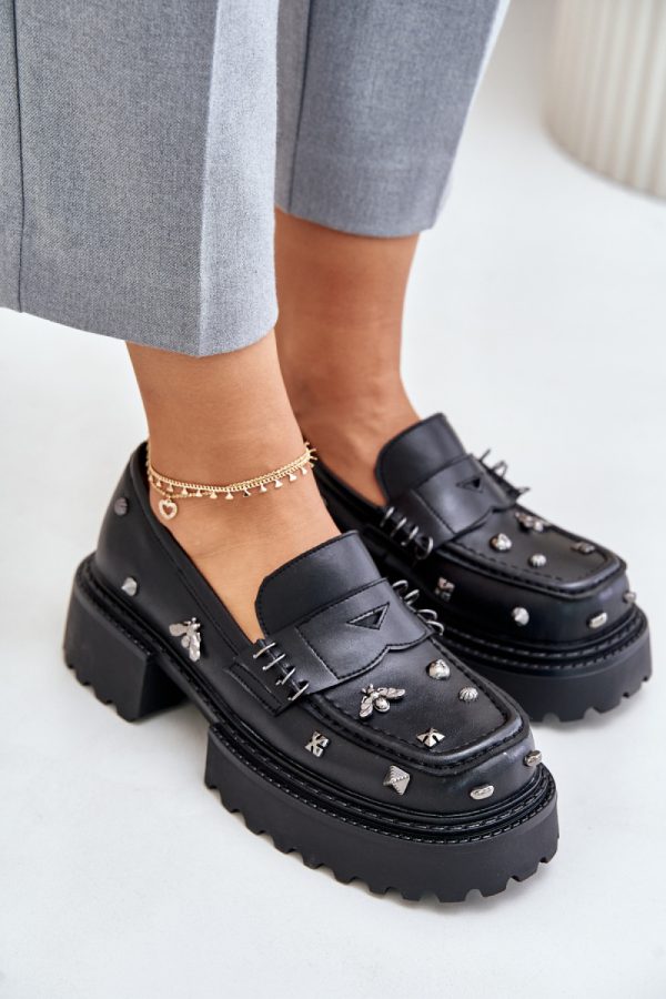 black Half shoes model 202135 Step in style