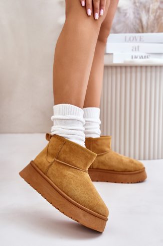 Brown Snow Boots in Women`s Ankle Boots & Booties with Fabric, Warmers, Footbed, Upper Height and Platform Height
