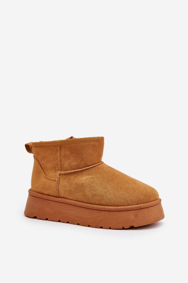 Brown Snow Boots in Women`s Ankle Boots & Booties with Fabric, Warmers, Footbed, Upper Height and Platform Height