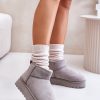 Grey Snow Boots in Women`s Ankle Boots & Booties with Fabric, Warmers, Footbed, Upper Height and Platform Height