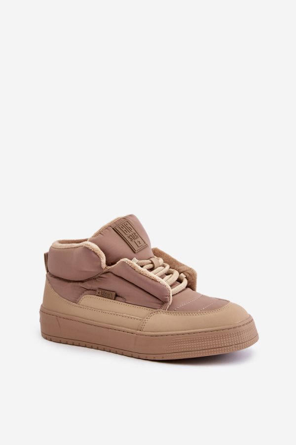 Beige Sport Shoes in Women`s Athletic Shoes, Trainers, Sneakers with Fabric, Warmers, Footbed, Upper Height and Platform Height