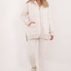 Beige Set in Pants, Trousers, Shorts with Cotton and Spandex