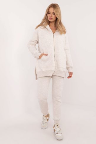 Beige Set in Pants, Trousers, Shorts with Cotton and Spandex