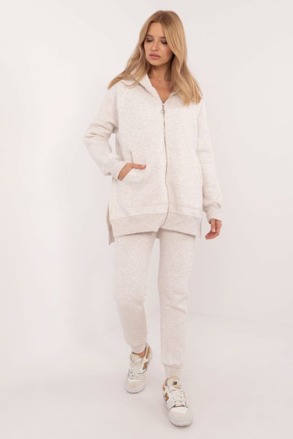 Beige Set in Pants, Trousers, Shorts with Cotton and Spandex