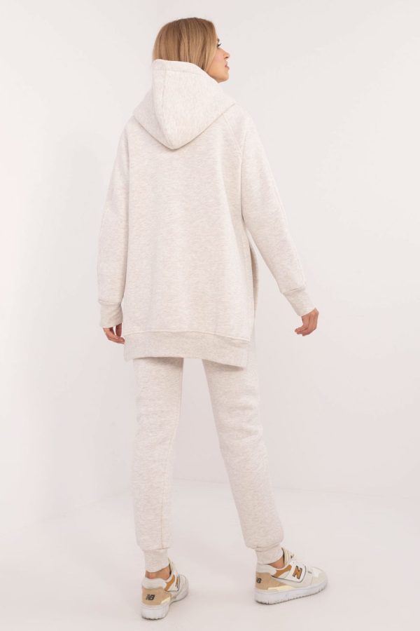 Beige Set in Pants, Trousers, Shorts with Cotton and Spandex