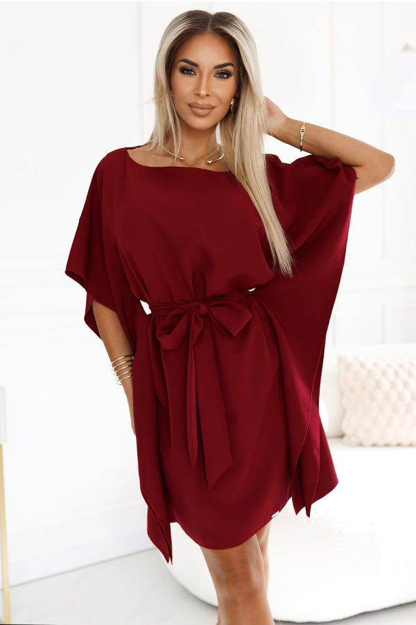 Red Daydress in Day Dresses with Spandex and Polyester
