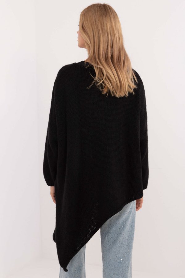 Black Jumper in Sweaters, Pullovers, Jumpers, Turtlenecks, Boleros, Shrugs with Polyamide, Polyacrylic, Viscose and Wool