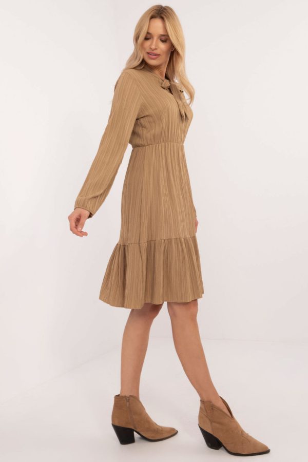 Brown Daydress in Day Dresses with Spandex and Polyester
