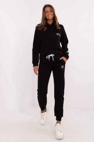 Black Set in Pants, Trousers, Shorts with Cotton and Polyester