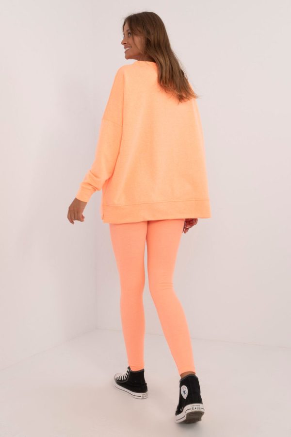 Orange Set in Pants, Trousers, Shorts with Cotton and Polyester
