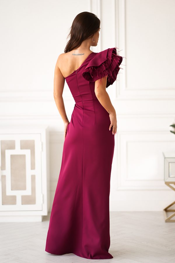 Red Long Dress in Evening Dresses with Spandex and Polyester