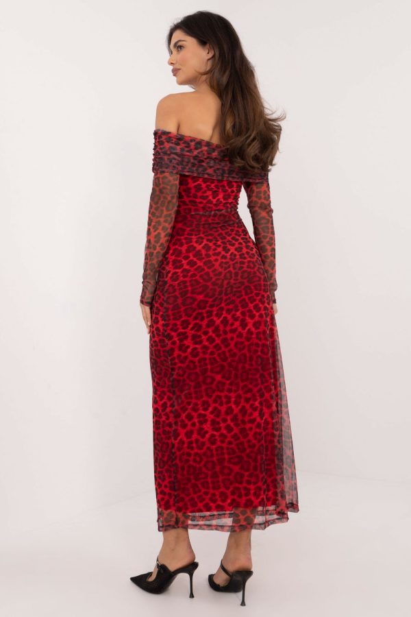 Red Evening Dress in Evening Dresses with Polyester