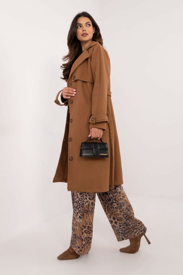 Brown Coat in Women`s Coats, Jackets with Polyester
