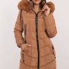 Brown Jacket in Women`s Coats, Jackets with Polyester