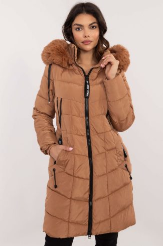 Brown Jacket in Women`s Coats, Jackets with Polyester
