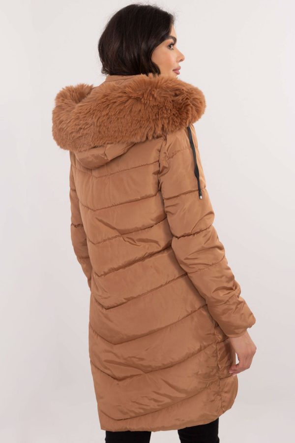 Brown Jacket in Women`s Coats, Jackets with Polyester