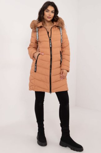 Brown Jacket in Women`s Coats, Jackets with Polyester