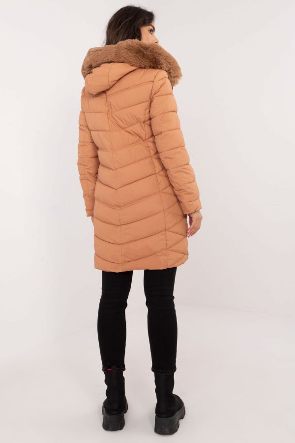 Brown Jacket in Women`s Coats, Jackets with Polyester