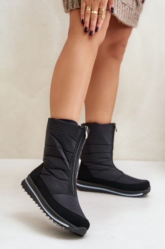 1046504.jpg Black Snow Boots in Women`s Ankle Boots & Booties with Fabric, Warmers, Footbed, Upper Height and Platform Height