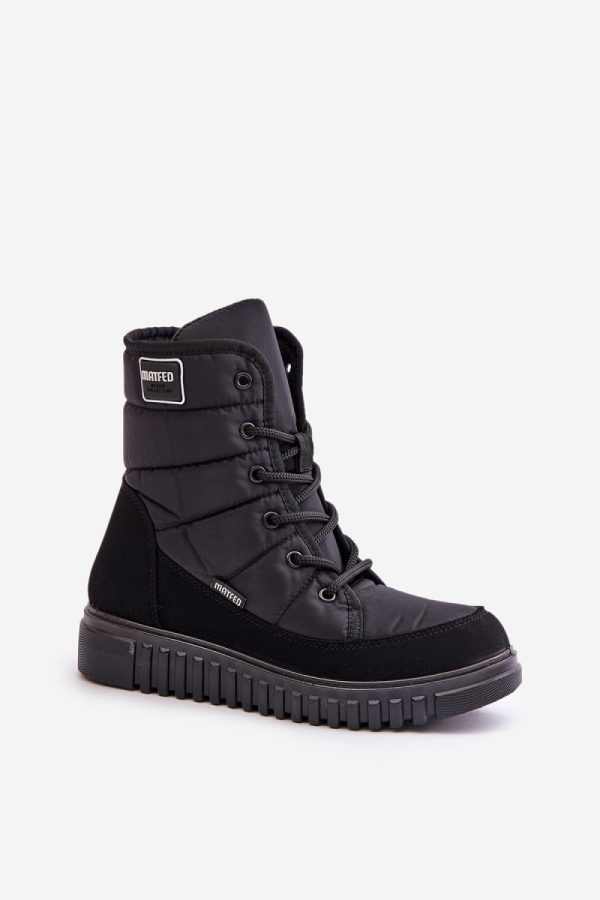 Black Snow Boots in Women`s Ankle Boots & Booties with Fabric, Warmers, Footbed, Upper Height and Platform Height