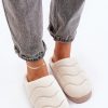 Beige Slippers in Slippers For Women with Fabric, Warmers, Footbed and Platform Height