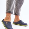 1046600.jpg Navy Blue Slippers in Slippers For Women with Fabric, Footbed and Platform Height