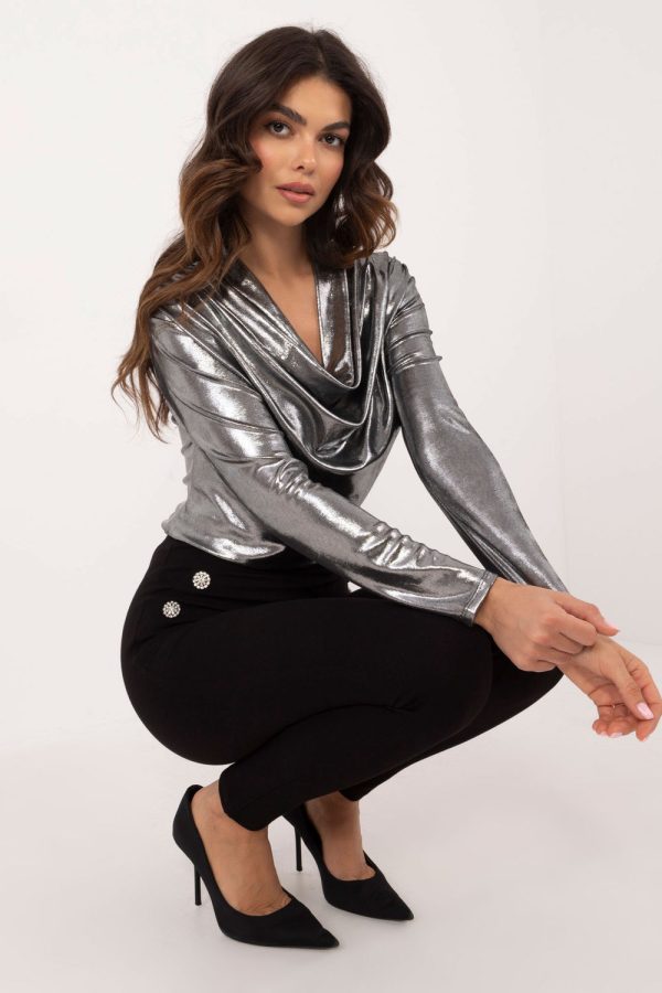 grey Blouse model 202692 Italy Moda