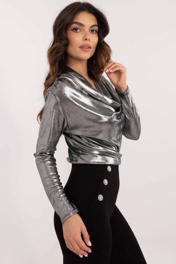 grey Blouse model 202692 Italy Moda