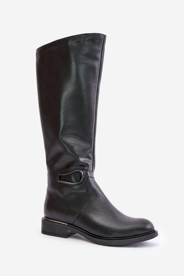 Black Thigh-Hight Boots..Fabric, Warmers, Footbed, Upper Height and Heel Height