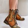 Yellow Boots in Women`s Ankle Boots & Booties with Fabric, Warmers, Footbed, Upper Height and Heel Height