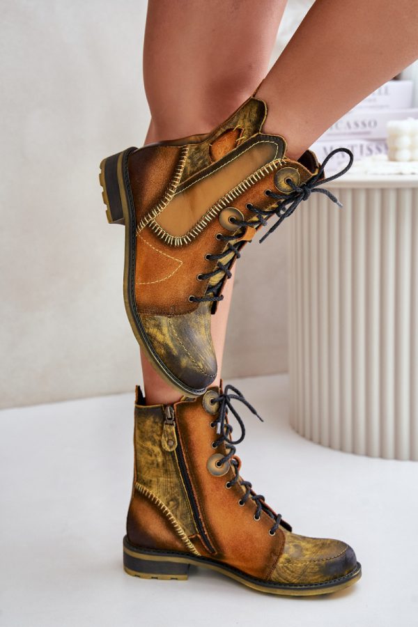 Yellow Boots in Women`s Ankle Boots & Booties with Fabric, Warmers, Footbed, Upper Height and Heel Height