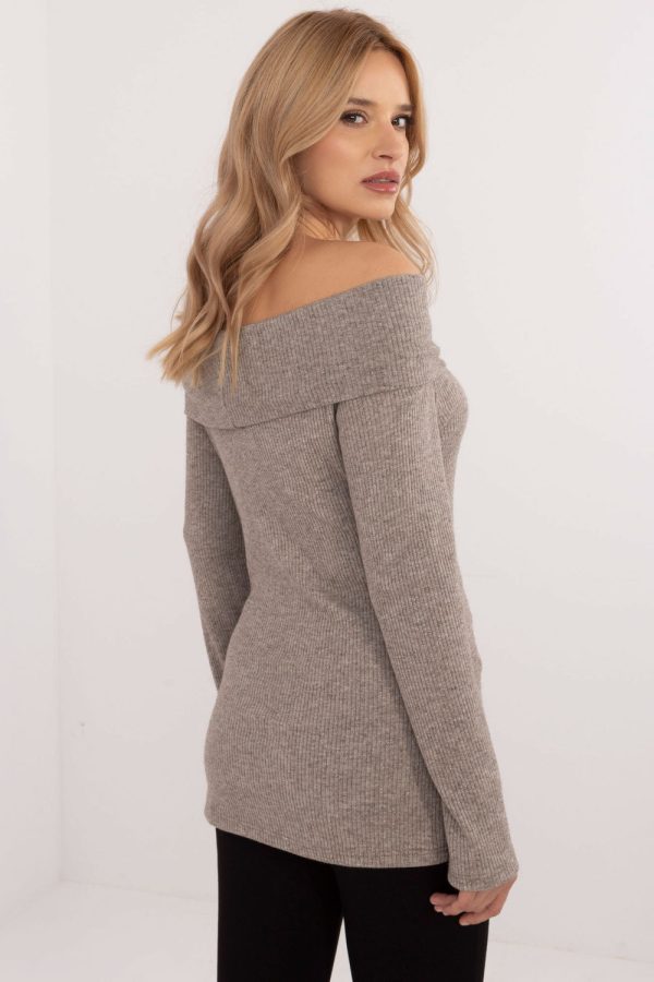 Beige Jumper in Sweaters, Pullovers, Jumpers, Turtlenecks, Boleros, Shrugs with Spandex and Viscose