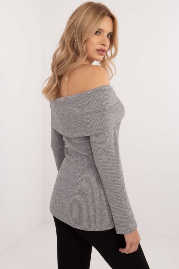 Grey Jumper in Sweaters, Pullovers, Jumpers, Turtlenecks, Boleros, Shrugs with Spandex and Viscose