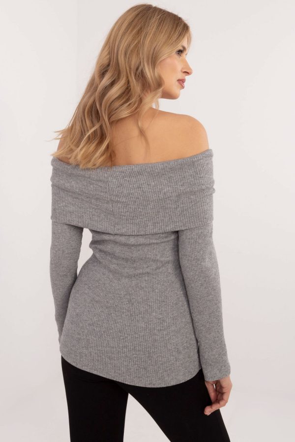 Grey Jumper in Sweaters, Pullovers, Jumpers, Turtlenecks, Boleros, Shrugs with Spandex and Viscose