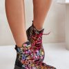 Multicolor Boots in Women`s Ankle Boots & Booties with Fabric, Warmers, Footbed, Upper Height and Heel Height