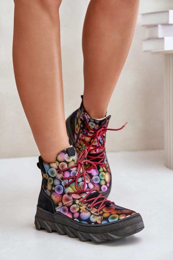 Multicolor Boots in Women`s Ankle Boots & Booties with Fabric, Warmers, Footbed, Upper Height and Heel Height