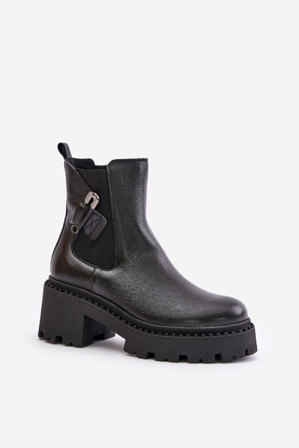 Black Heel Boots in Women`s Ankle Boots & Booties with Fabric, Warmers, Footbed, Upper Height, Heel Height and Platform Height